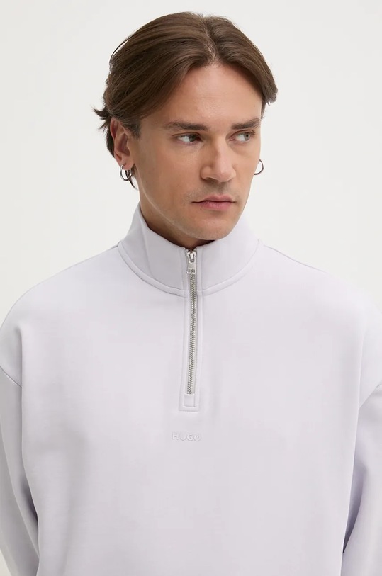 Bavlněná mikina HUGO fialová 50525881