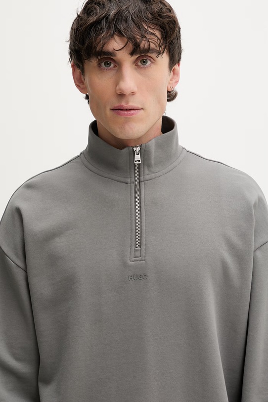 HUGO dukserica za muškarce od pamuka Durty244 siva 50525881