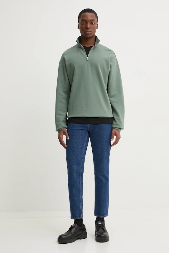 HUGO bluza bawełniana 50525881 zielony NC25