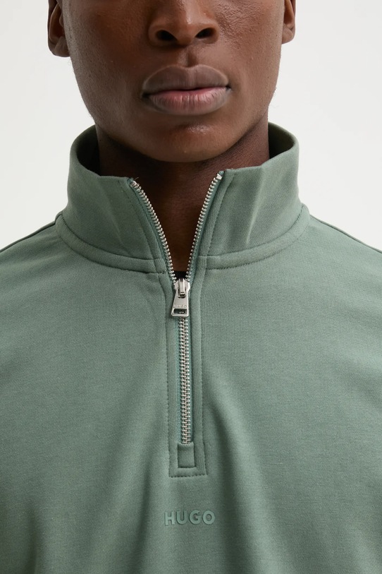 HUGO bluza bawełniana 50525881 zielony