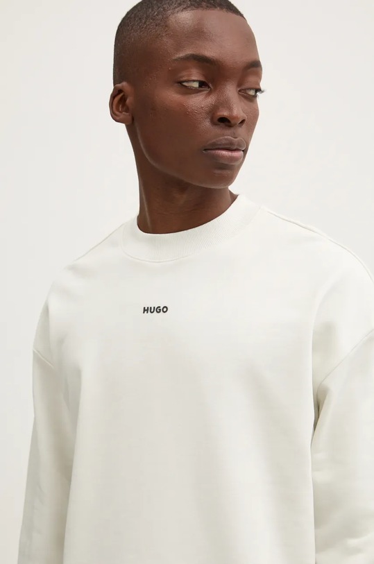 HUGO bluza bawełniana beżowy 50525892