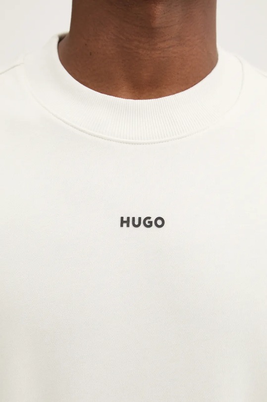 HUGO bluza bawełniana 50525892 beżowy