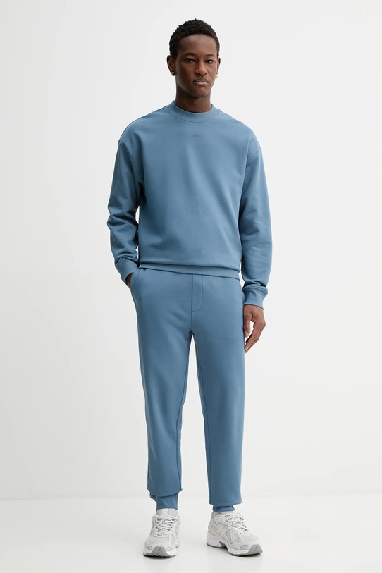 HUGO bluza bawełniana 50525892 niebieski AW25