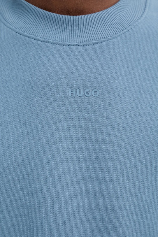 HUGO bluza bawełniana 50525892 niebieski