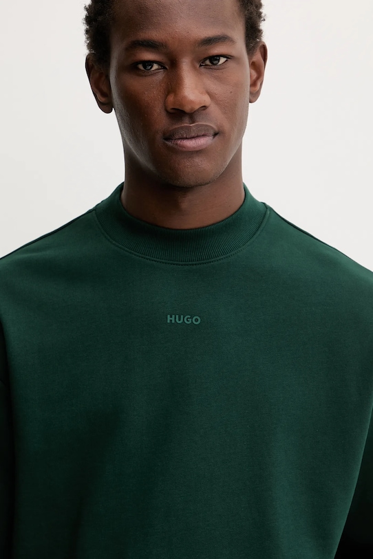 HUGO hanorac de bumbac verde 50525892