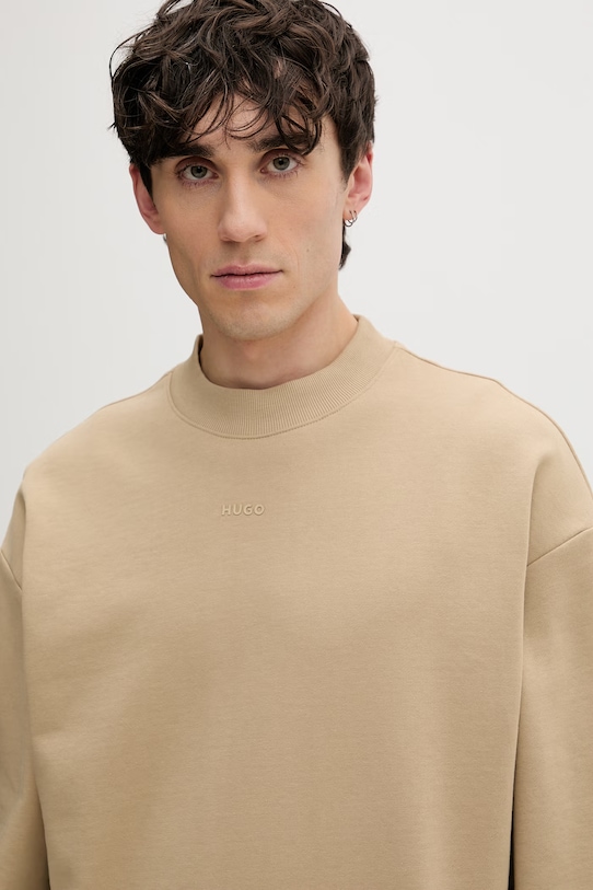 HUGO bluza męska bawełniana Dapocrew beżowy 50525892