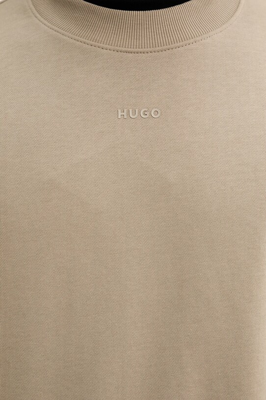 HUGO bluza bawełniana 50525892 beżowy