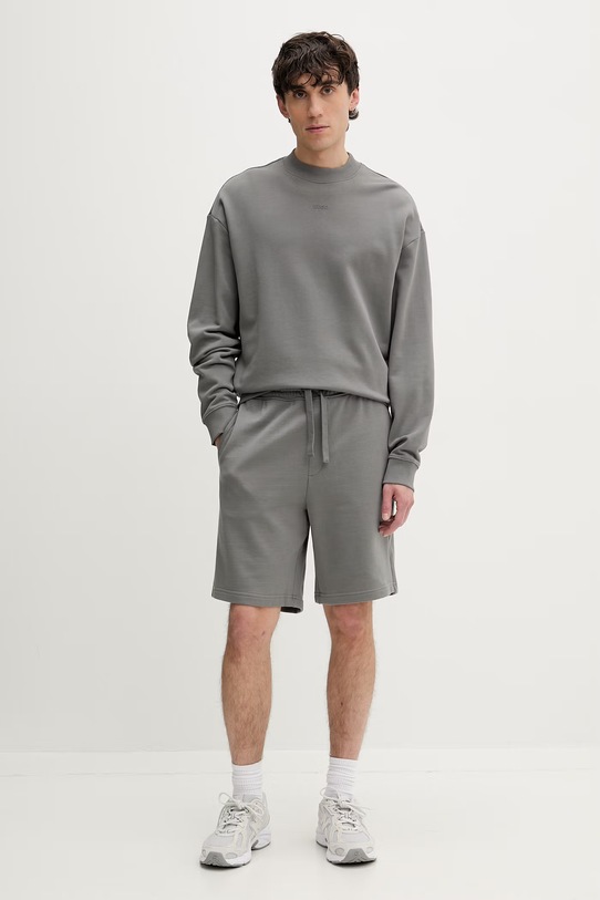 HUGO bluza męska bawełniana Dapocrew 50525892 szary SS26