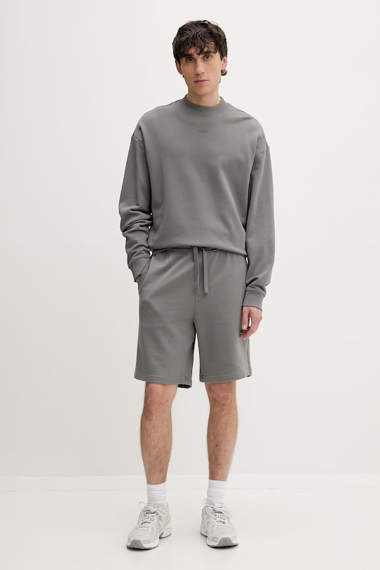 HUGO bluza męska bawełniana Dapocrew 50525892 szary SS26