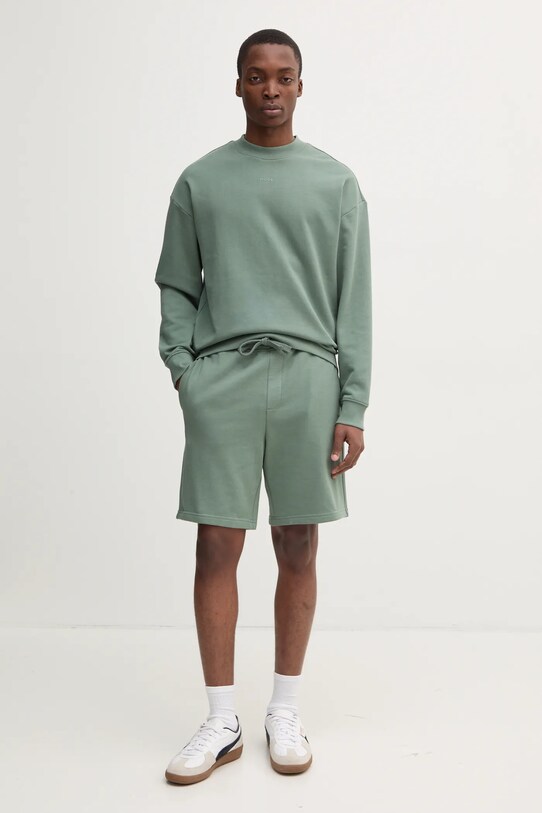 HUGO hanorac de bumbac 50525892 verde NC25