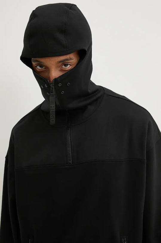 HUGO bluza bawełniana czarny 50521792