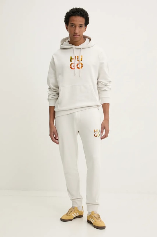 HUGO bluza bawełniana 50522119 beżowy AW24