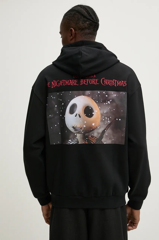 HUGO hanorac de bumbac print negru 50537985