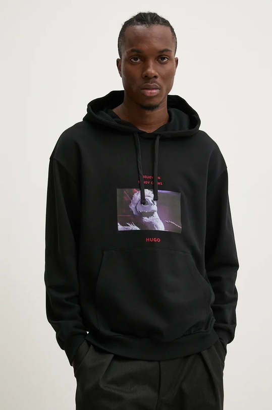 Îmbrăcăminte HUGO hanorac de bumbac 50537985 negru