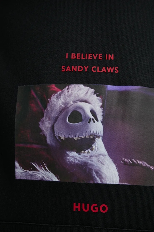 HUGO hanorac de bumbac 50537985 negru