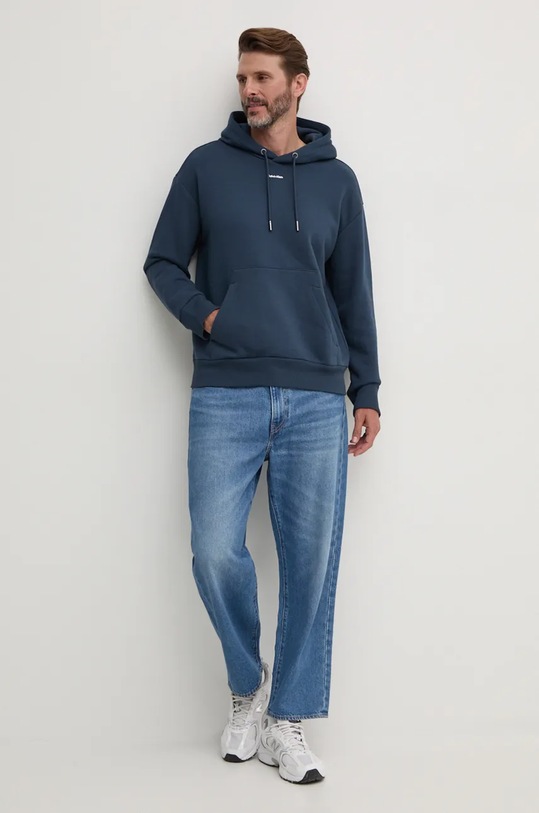 Calvin Klein bluza K10K112871 niebieski AW24