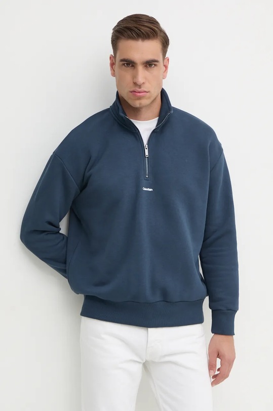 Calvin Klein bluza print bleumarin K10K113569