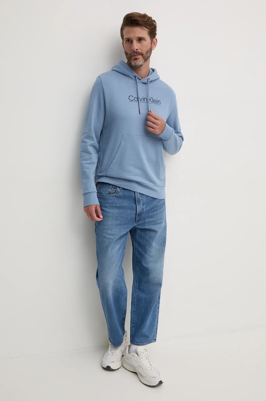 Хлопковая кофта Calvin Klein K10K113576 голубой AW24