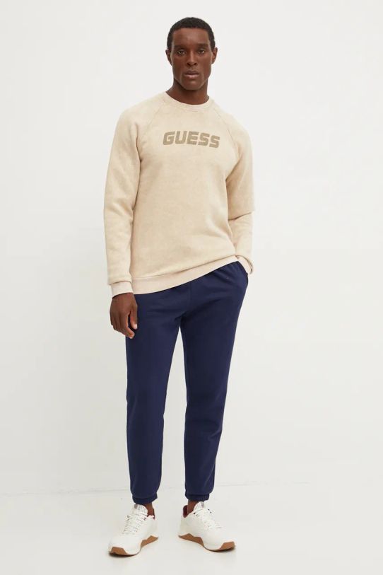 Bombažen pulover Guess ALIOTH Z4BQ07.FL050 bež AW24