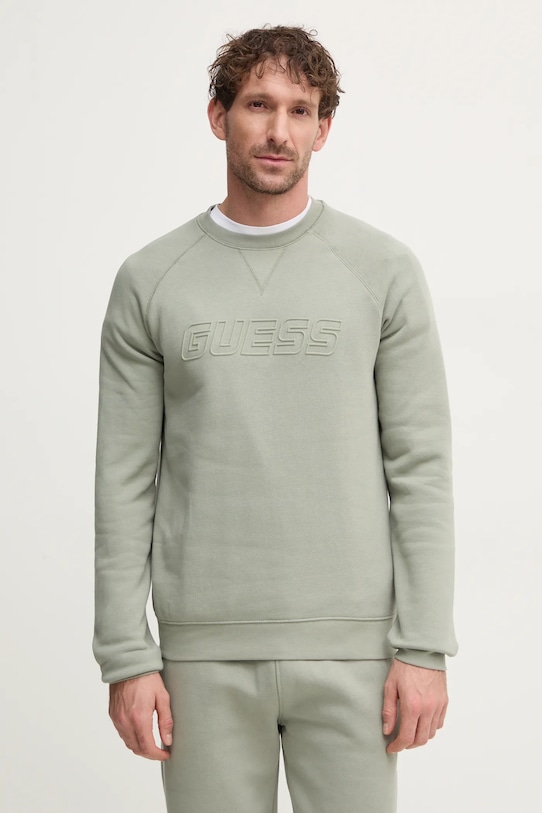 Кофта Guess без капюшона зелений Z4YQ16.K9V31