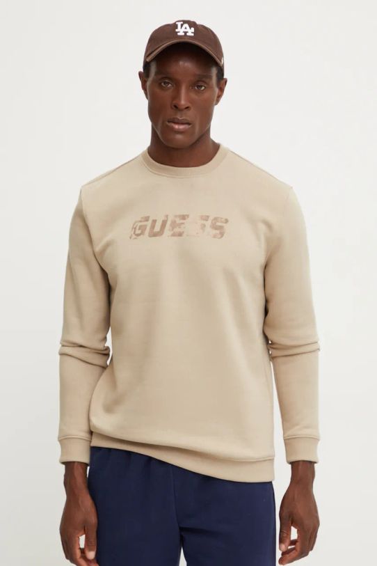 Μπλούζα Guess KEID στάμπα μπεζ Z4BQ18.KCEA0