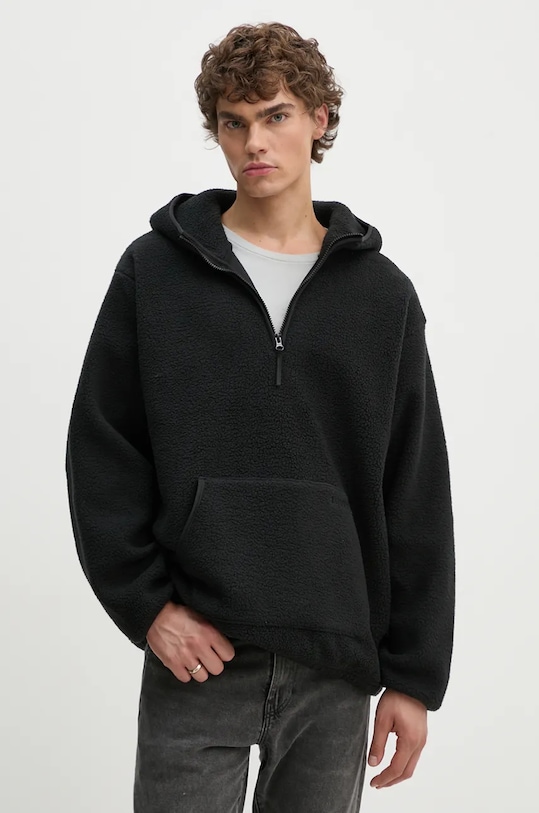 Fleecová mikina Levi's s kapucí černá A8611