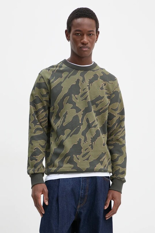 G-Star bluza bawełniana wzorzyste zielony D25104.D325