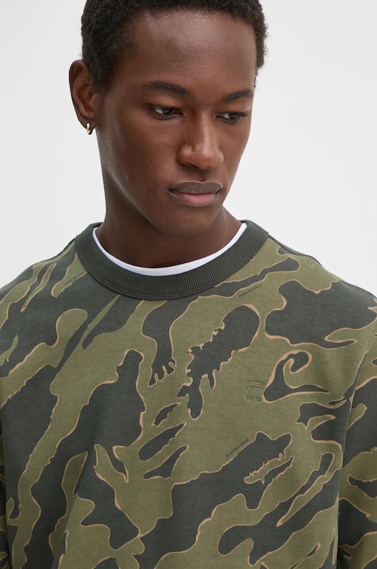 G-Star bluza bawełniana zielony D25104.D325