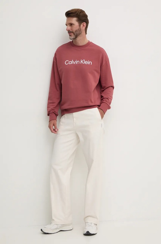 Calvin Klein bluza bawełniana K10K112956 czerwony AW24