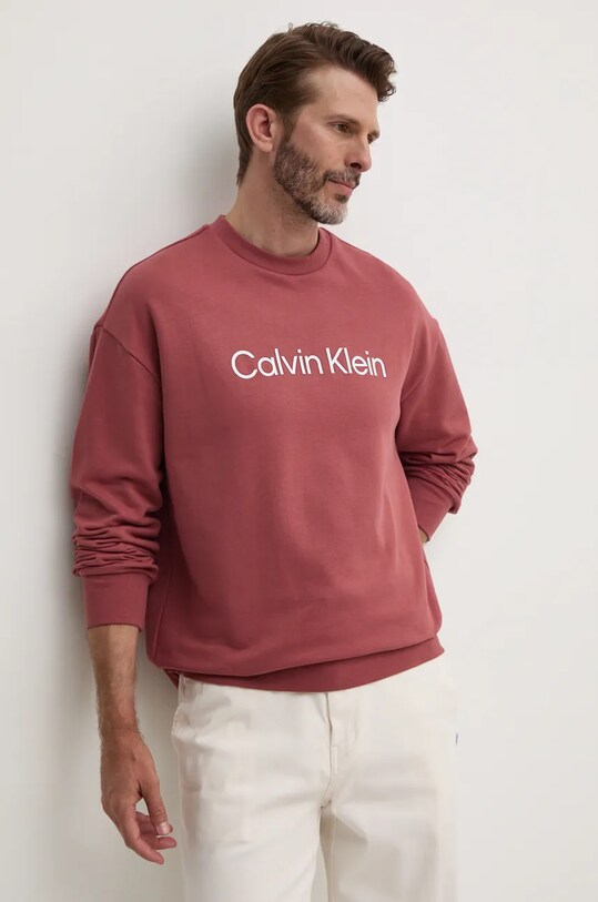 Хлопковая кофта Calvin Klein красный K10K112956