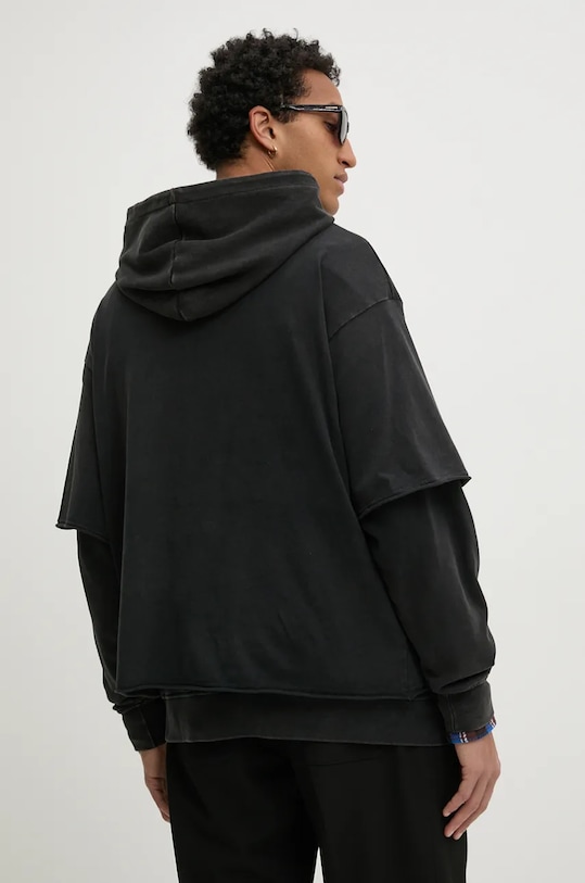 Îmbrăcăminte Desigual hanorac de bumbac NUEVOMEXICO 24WMSK19 negru