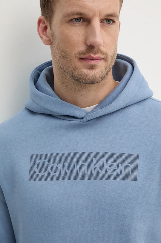 Mikina Calvin Klein s kapucí modrá K10K113552