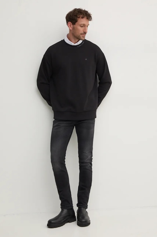 Pamučna dukserica Calvin Klein K10K114092 crna AW24