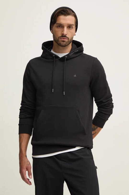 Bavlnená mikina Calvin Klein čierna K10K114093