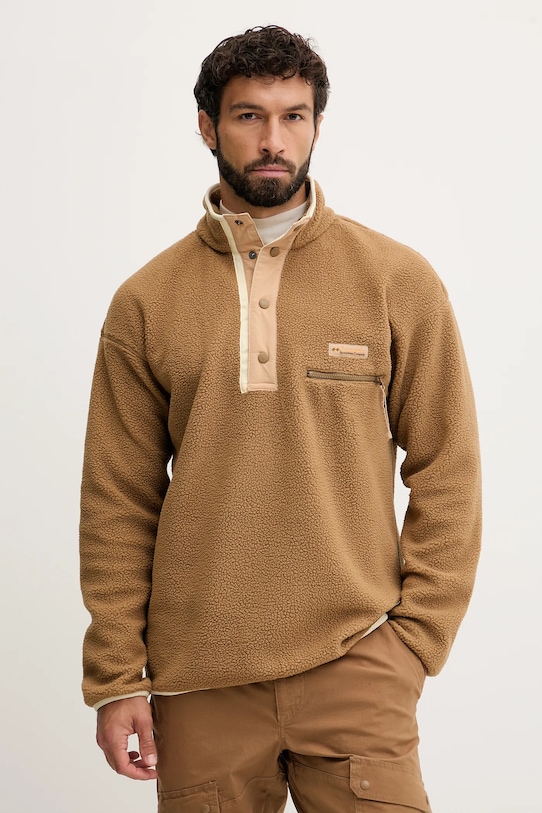 Sportovní mikina Columbia Helvetia II bez kapuce zelená 2090891