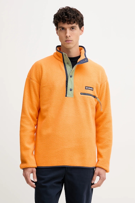 Sportovní mikina Columbia Helvetia II bez kapuce oranžová 2090891