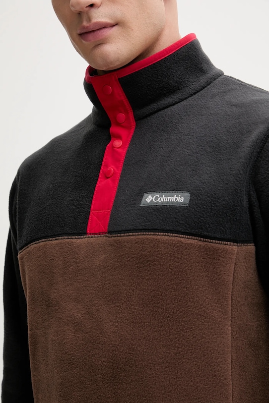 Sportovní mikina Columbia Steens Mountain Half Snap hnědá 2097721