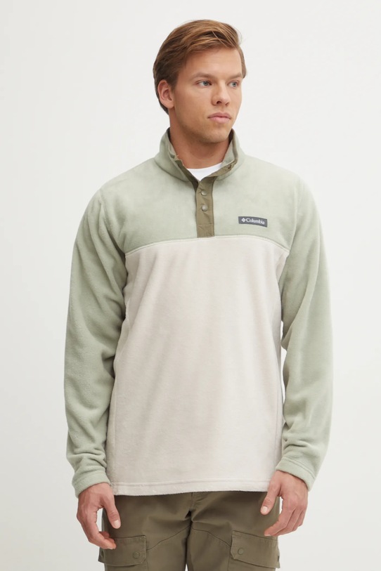 Columbia hanorac Steens Mountain Half Snap cu modele verde 2097721