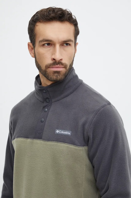 Спортен суичър Columbia Steens Mountain Half Snap зелен 2097721