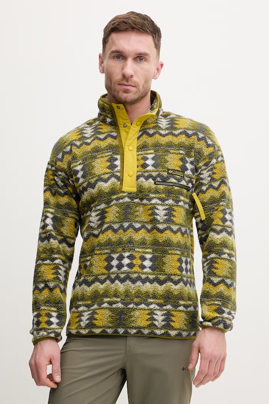 Спортен суичър Columbia Helvetia II без качулка зелен 2098461