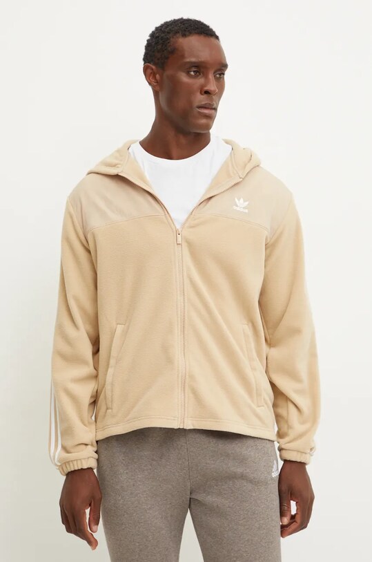 Μπλούζα adidas Originals απλικέ μπεζ IZ2487