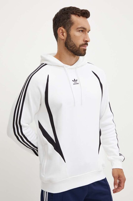 Хлопковая кофта adidas Originals с капюшоном белый IZ4829