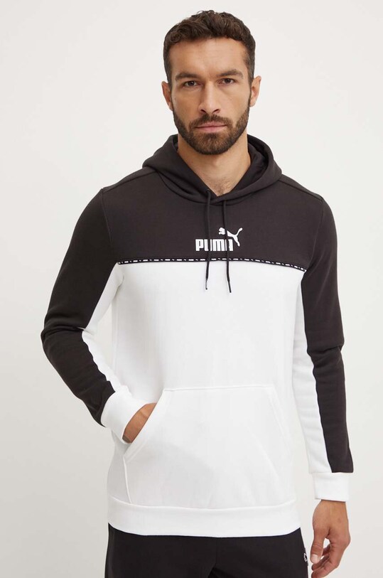 Кофта Puma ESS BLOCK x TAPE узор белый 673342