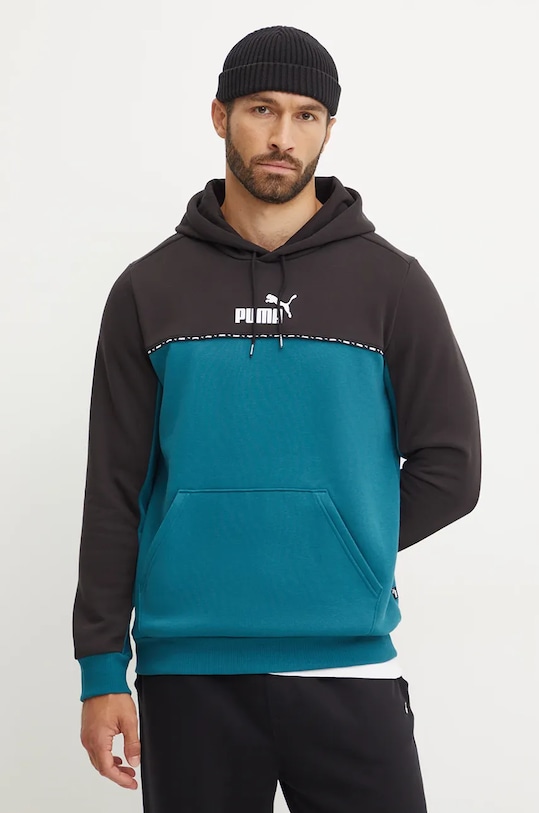 Puma bluza ESS BLOCK x TAPE print verde 673342