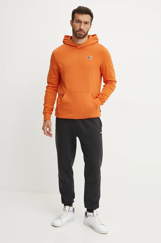 Bavlnená mikina Puma BETTER ESSENTIALS 676814 oranžová AW24