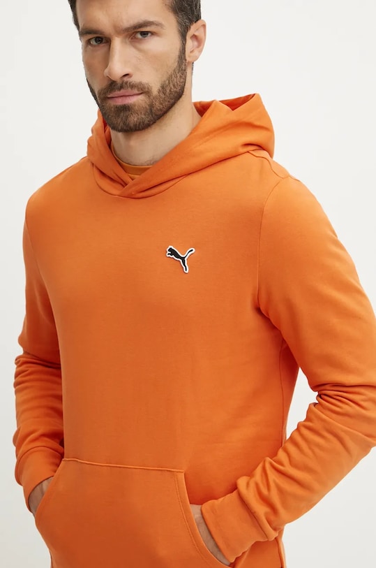 Bavlnená mikina Puma BETTER ESSENTIALS oranžová 676814