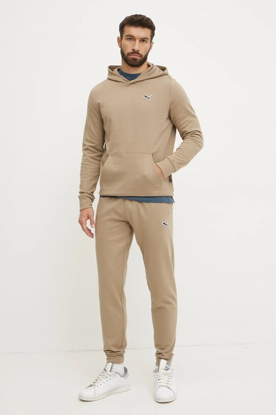 Bombažen pulover Puma BETTER ESSENTIALS 676814 bež AW24