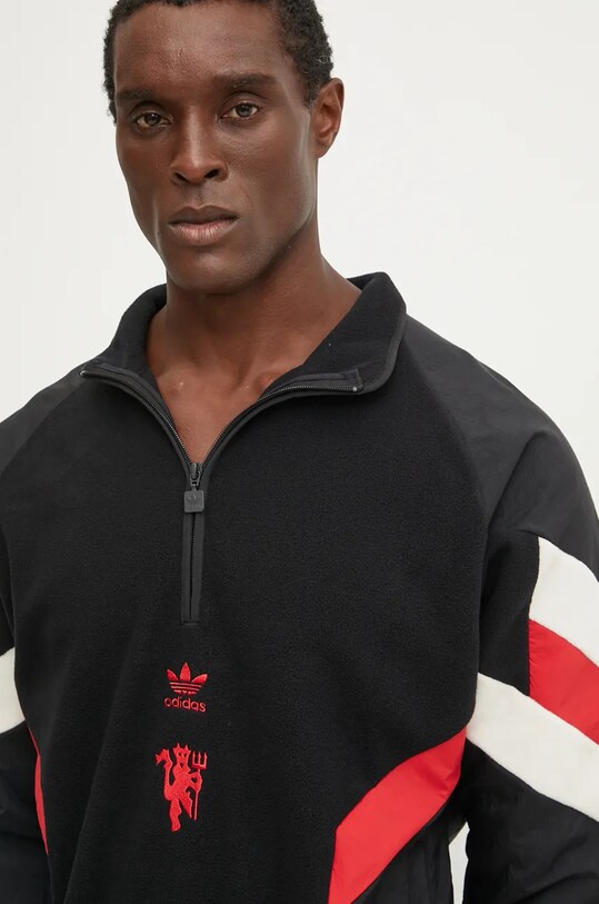 Fleecová mikina adidas Originals x Manchester United čierna IS6528