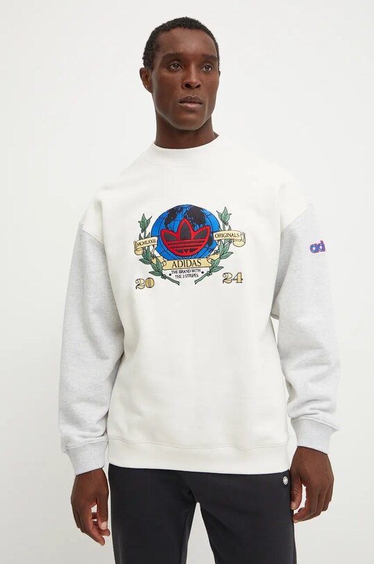 Dukserica adidas Originals natpis bež IX6755