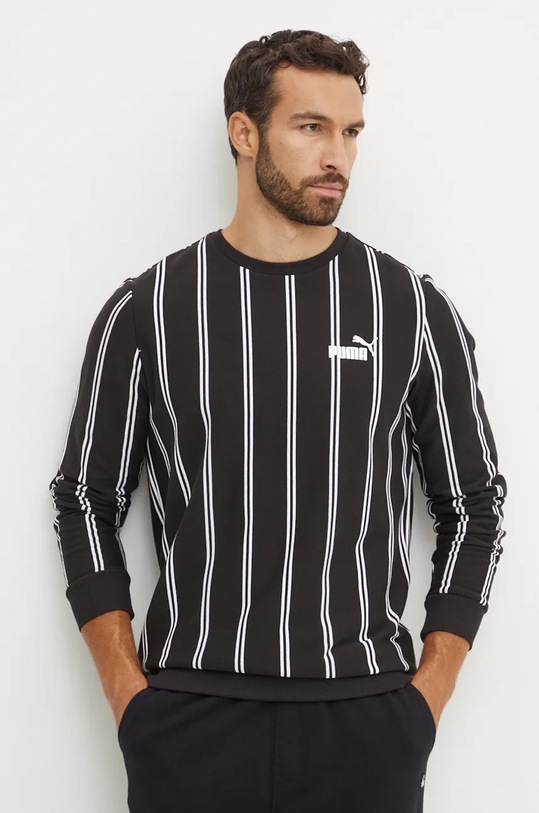 Puma hanorac de bumbac cu modele negru 681864